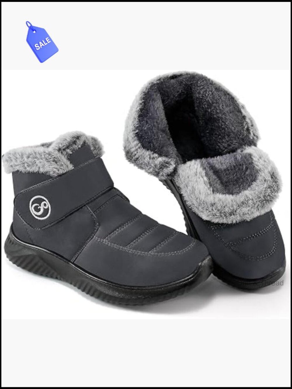 Women's Fur Lined Waterproof Snow Boots Non Slip Winter Ankle Booties